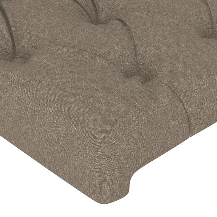 Tête de lit avec oreilles Taupe 103x16x118/128 cm Tissu - Photo n°5