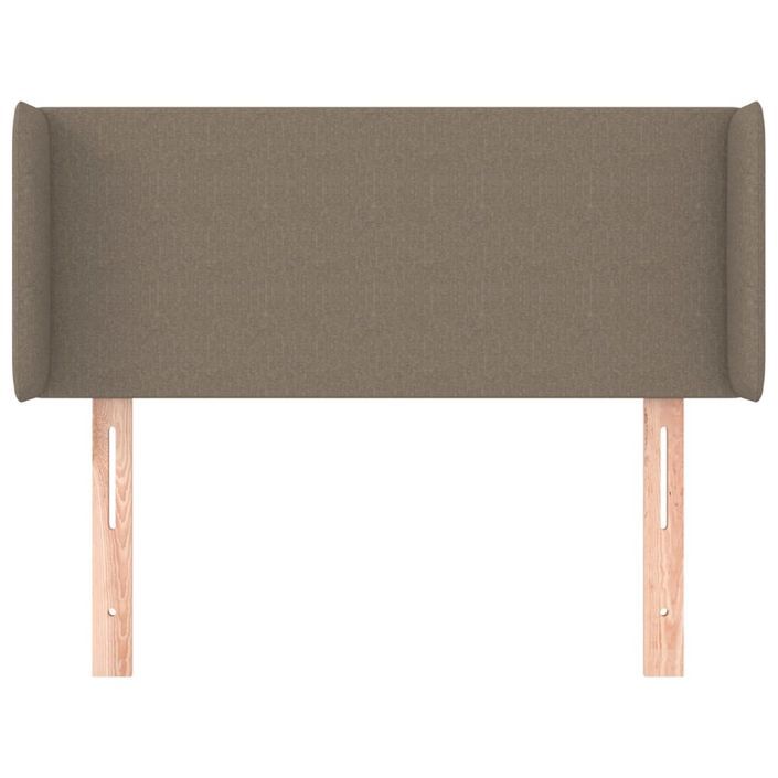 Tête de lit avec oreilles Taupe 103x16x78/88 cm Tissu - Photo n°3