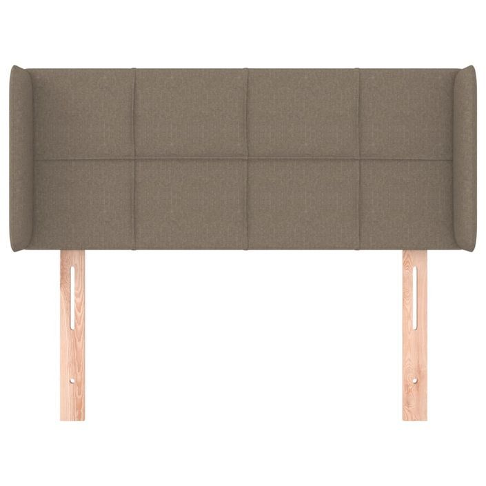 Tête de lit avec oreilles Taupe 103x16x78/88 cm Tissu - Photo n°3