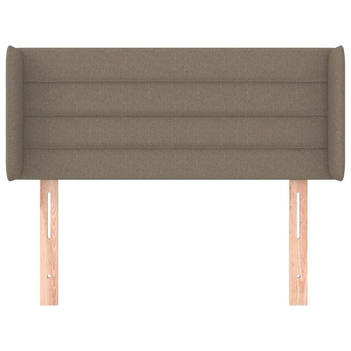 Tête de lit avec oreilles Taupe 103x16x78/88 cm Tissu - Photo n°3