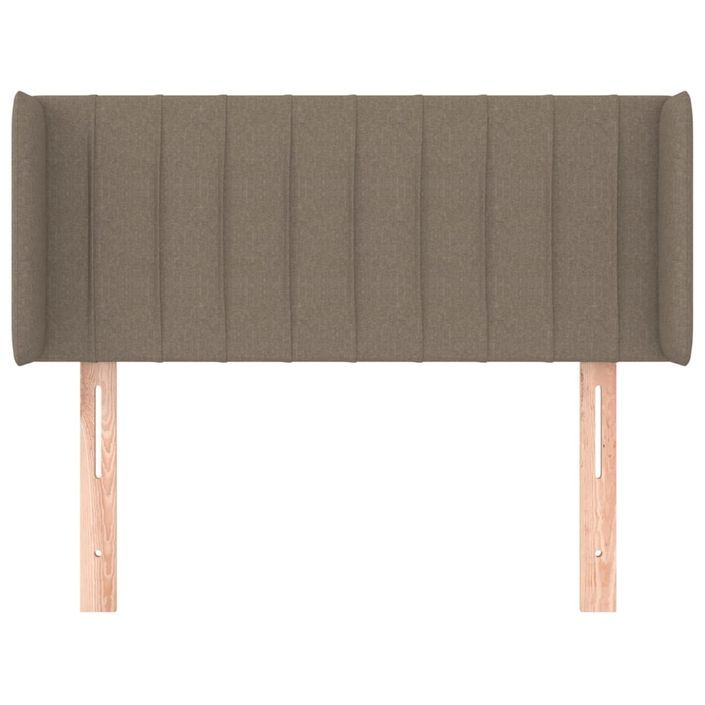 Tête de lit avec oreilles Taupe 103x16x78/88 cm Tissu - Photo n°3