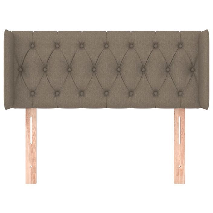 Tête de lit avec oreilles Taupe 103x16x78/88 cm Tissu - Photo n°3