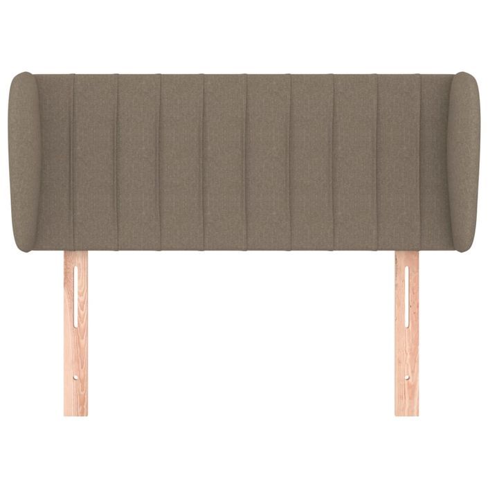 Tête de lit avec oreilles Taupe 103x23x78/88 cm Tissu - Photo n°3