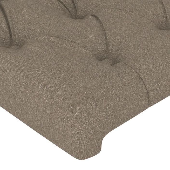 Tête de lit avec oreilles Taupe 103x23x78/88 cm Tissu - Photo n°5