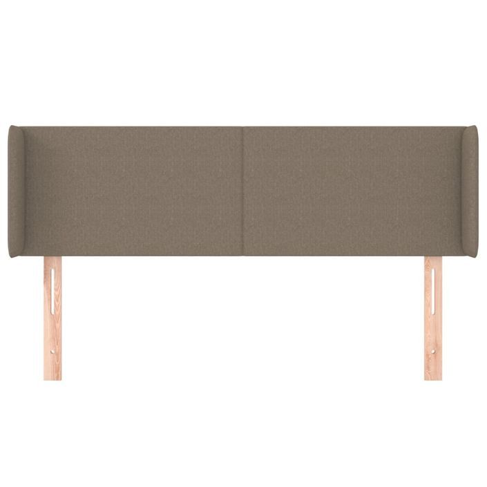 Tête de lit avec oreilles Taupe 147x16x78/88 cm Tissu - Photo n°3