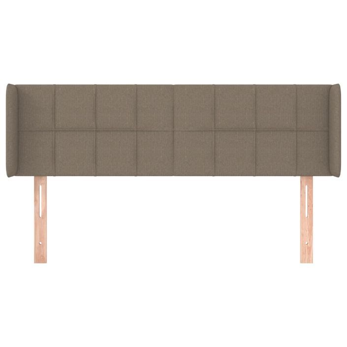 Tête de lit avec oreilles Taupe 147x16x78/88 cm Tissu - Photo n°3