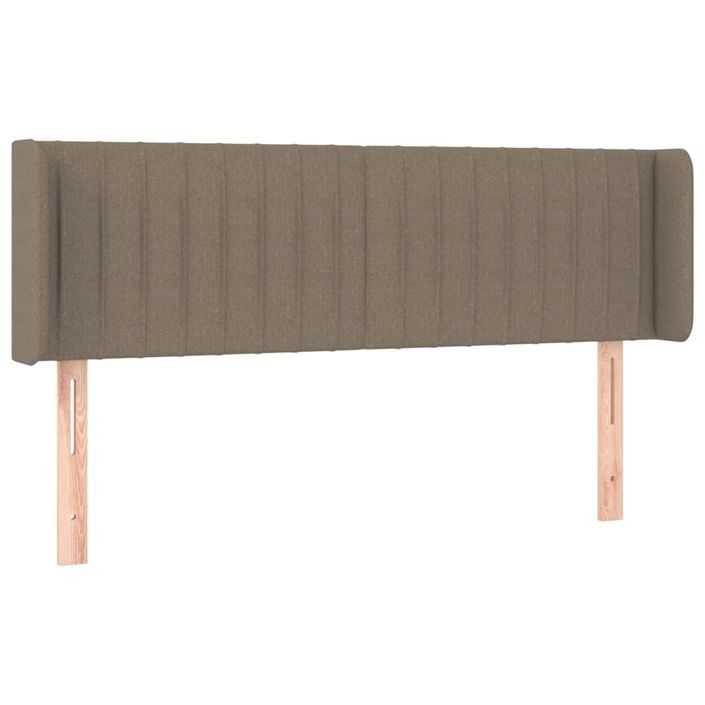 Tête de lit avec oreilles Taupe 147x16x78/88 cm Tissu - Photo n°2