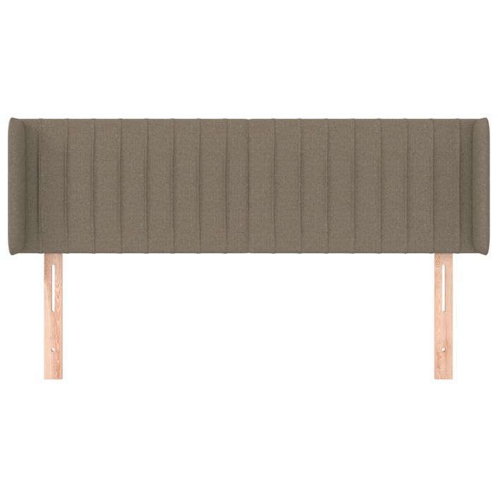 Tête de lit avec oreilles Taupe 147x16x78/88 cm Tissu - Photo n°3