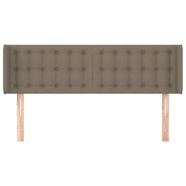 Tête de lit avec oreilles Taupe 147x16x78/88 cm Tissu - Photo n°3