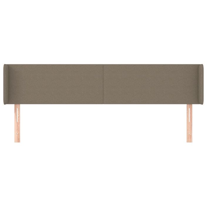 Tête de lit avec oreilles Taupe 163x16x78/88 cm Tissu - Photo n°3