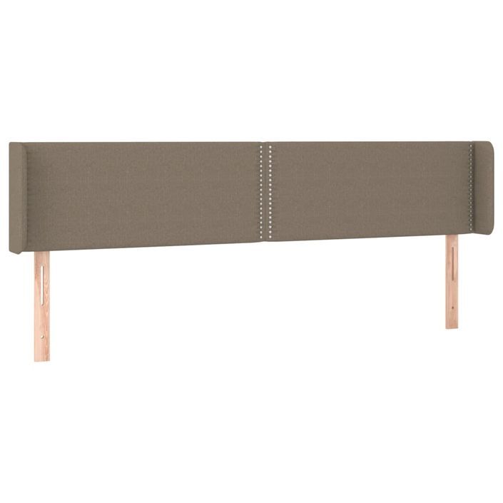 Tête de lit avec oreilles Taupe 163x16x78/88 cm Tissu - Photo n°2