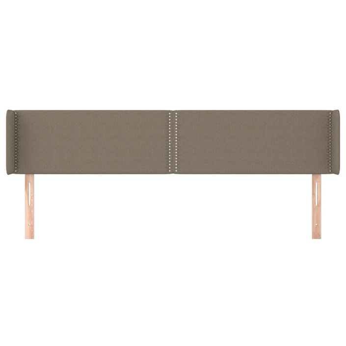 Tête de lit avec oreilles Taupe 163x16x78/88 cm Tissu - Photo n°3