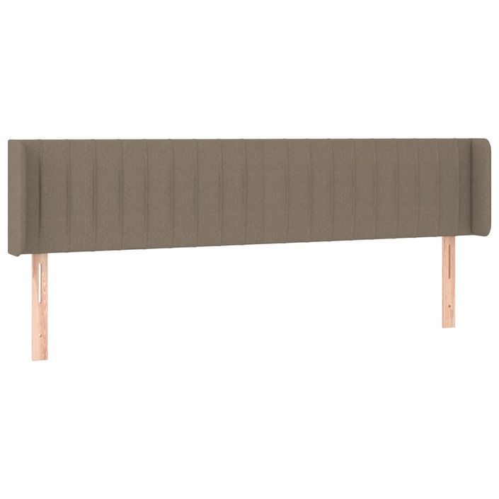 Tête de lit avec oreilles Taupe 163x16x78/88 cm Tissu - Photo n°2