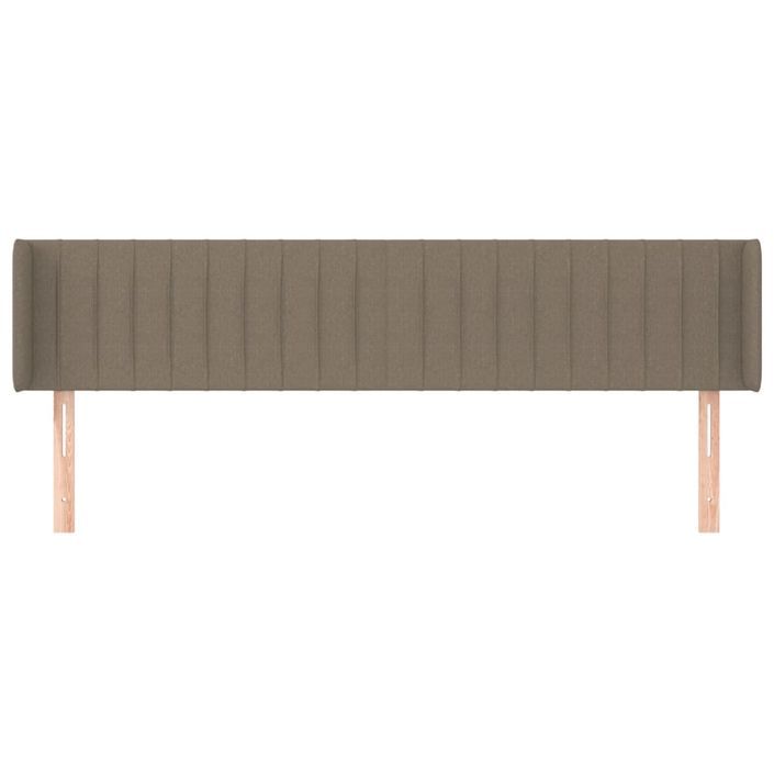 Tête de lit avec oreilles Taupe 163x16x78/88 cm Tissu - Photo n°3