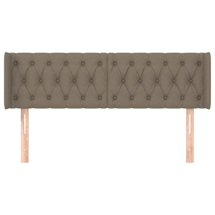 Tête de lit avec oreilles Taupe 163x16x78/88 cm Tissu - Photo n°3