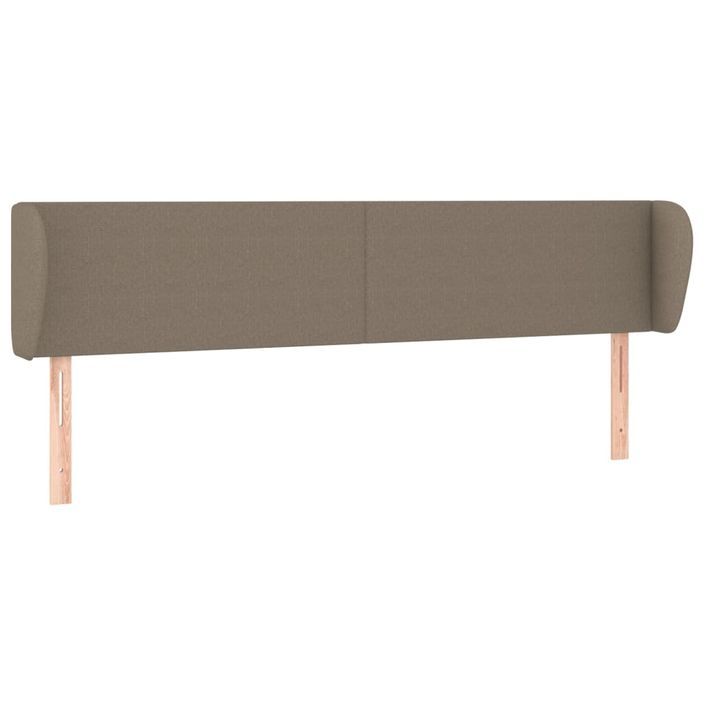 Tête de lit avec oreilles Taupe 163x23x78/88 cm Tissu - Photo n°2