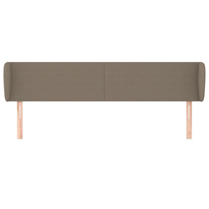 Tête de lit avec oreilles Taupe 163x23x78/88 cm Tissu - Photo n°3