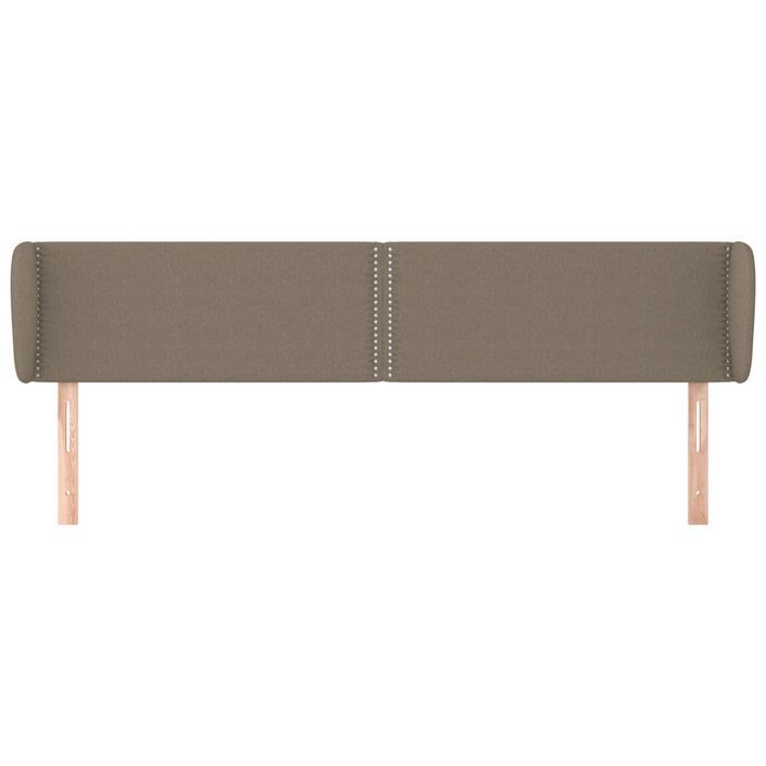 Tête de lit avec oreilles Taupe 163x23x78/88 cm Tissu - Photo n°3