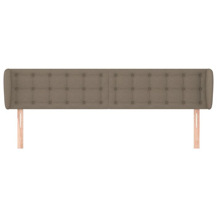 Tête de lit avec oreilles Taupe 163x23x78/88 cm Tissu - Photo n°3