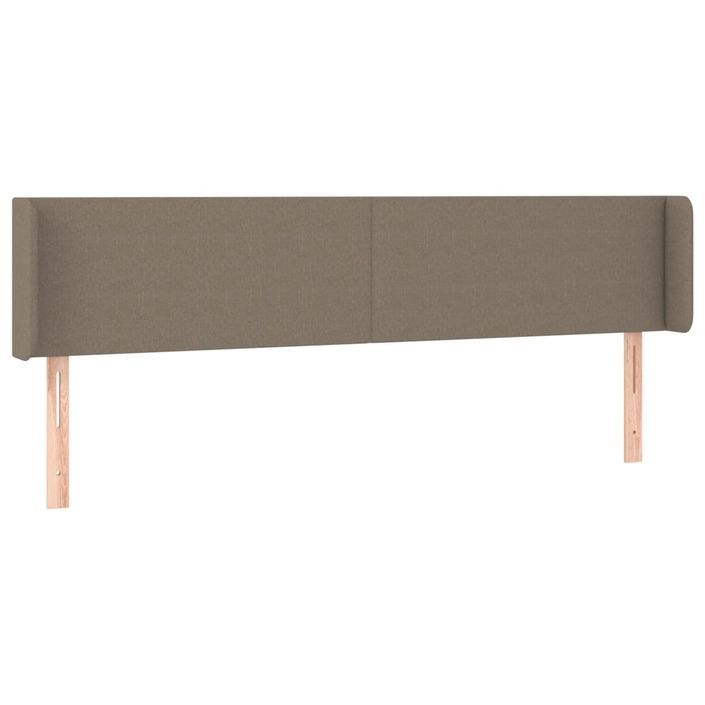 Tête de lit avec oreilles Taupe 183x16x78/88 cm Tissu - Photo n°2