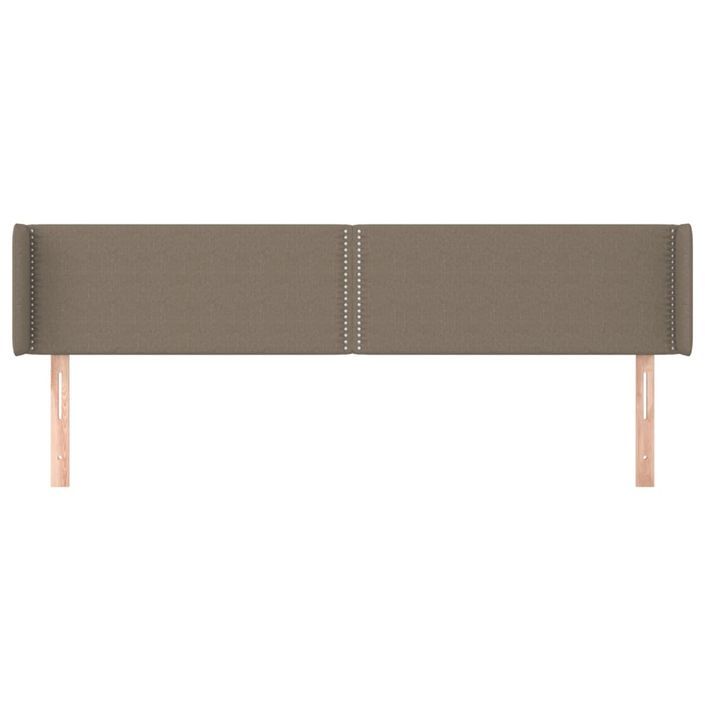 Tête de lit avec oreilles Taupe 183x16x78/88 cm Tissu - Photo n°3