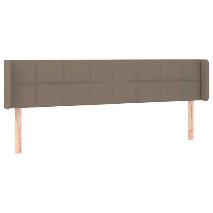 Tête de lit avec oreilles Taupe 183x16x78/88 cm Tissu - Photo n°2