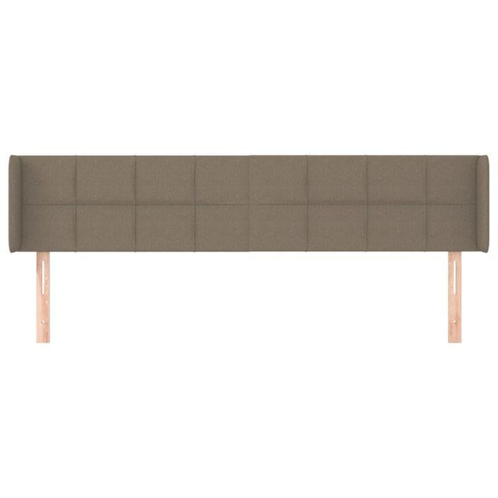 Tête de lit avec oreilles Taupe 183x16x78/88 cm Tissu - Photo n°3