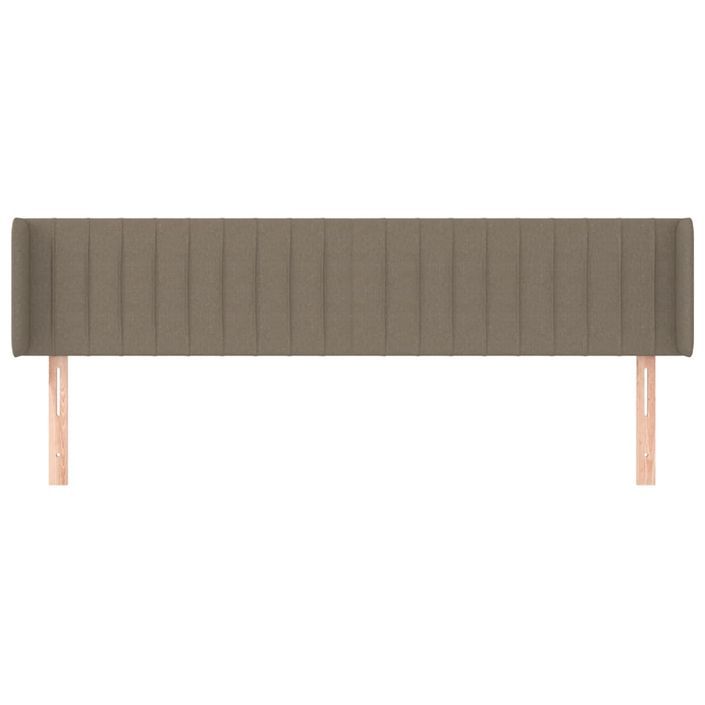 Tête de lit avec oreilles Taupe 183x16x78/88 cm Tissu - Photo n°3