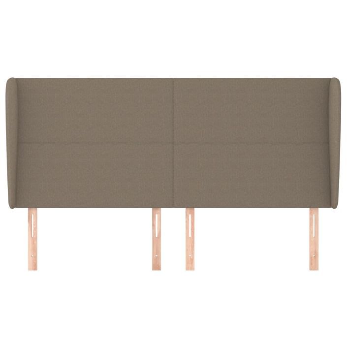 Tête de lit avec oreilles Taupe 183x23x118/128 cm Tissu - Photo n°3