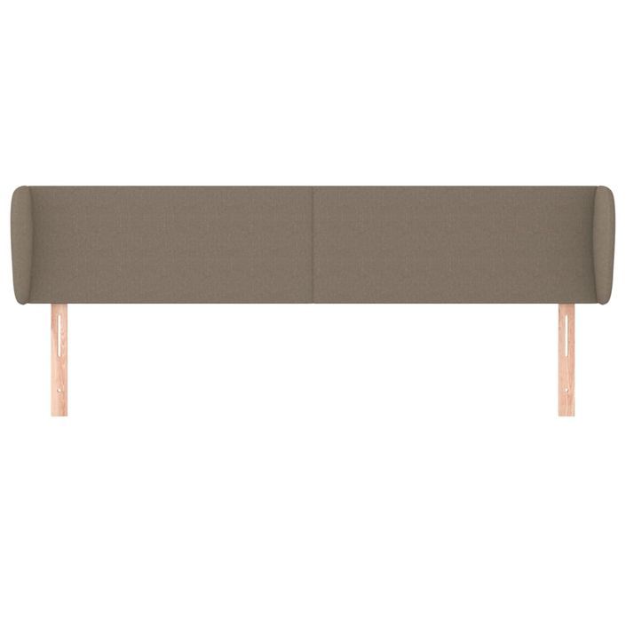 Tête de lit avec oreilles Taupe 183x23x78/88 cm Tissu - Photo n°3