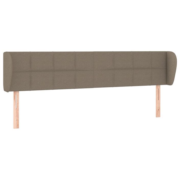 Tête de lit avec oreilles Taupe 183x23x78/88 cm Tissu - Photo n°2