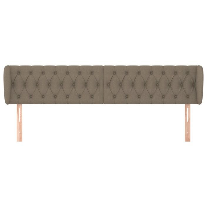 Tête de lit avec oreilles Taupe 183x23x78/88 cm Tissu - Photo n°3