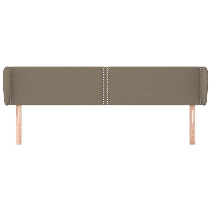 Tête de lit avec oreilles Taupe 203x23x78/88 cm Tissu - Photo n°3