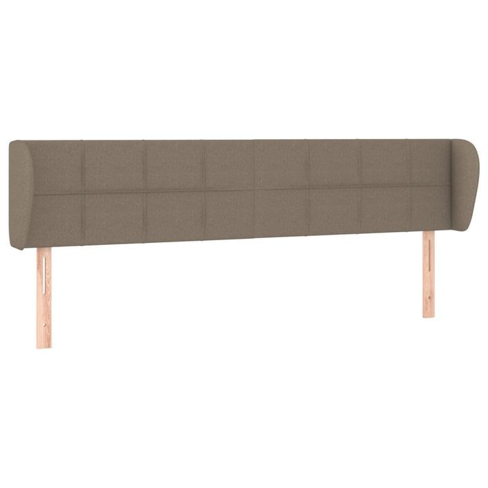 Tête de lit avec oreilles Taupe 203x23x78/88 cm Tissu - Photo n°2