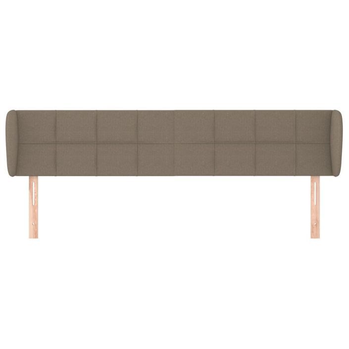 Tête de lit avec oreilles Taupe 203x23x78/88 cm Tissu - Photo n°3