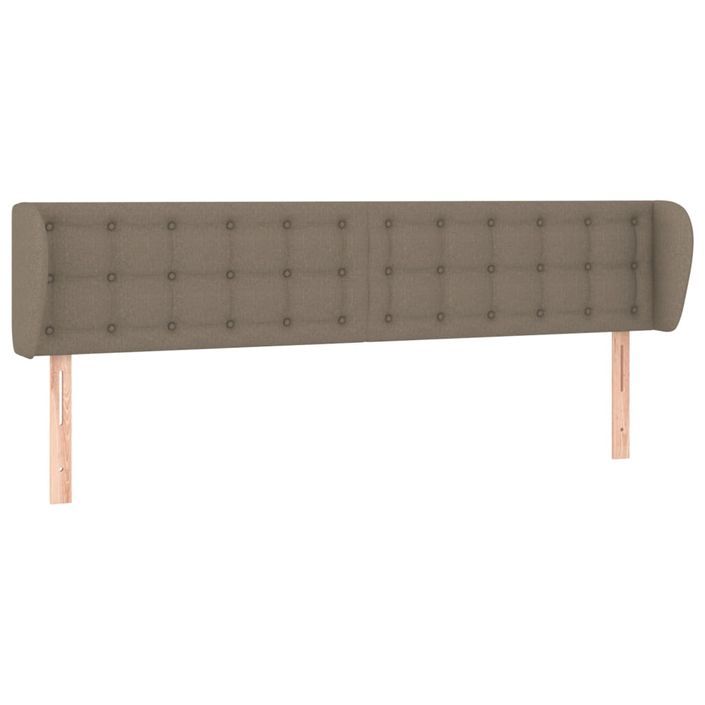 Tête de lit avec oreilles Taupe 203x23x78/88 cm Tissu - Photo n°2