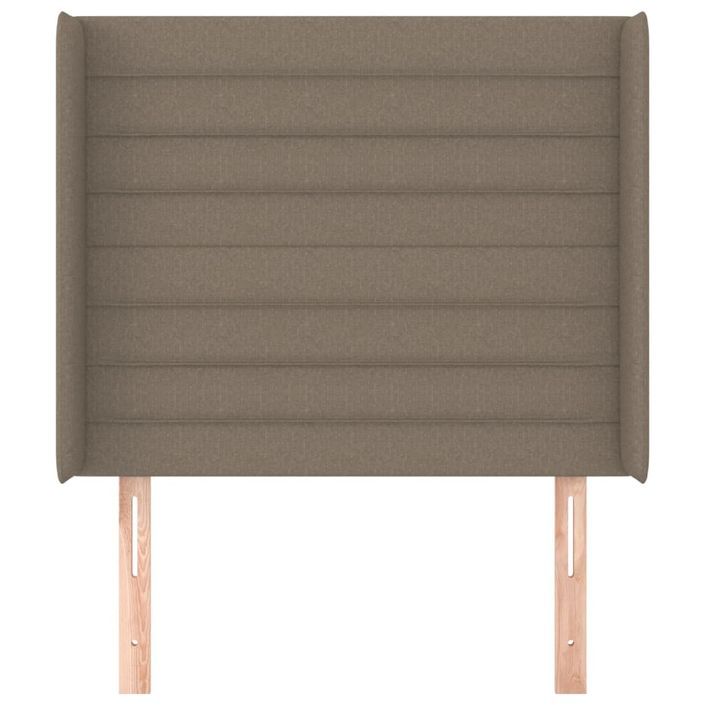 Tête de lit avec oreilles Taupe 83x16x118/128 cm Tissu - Photo n°3