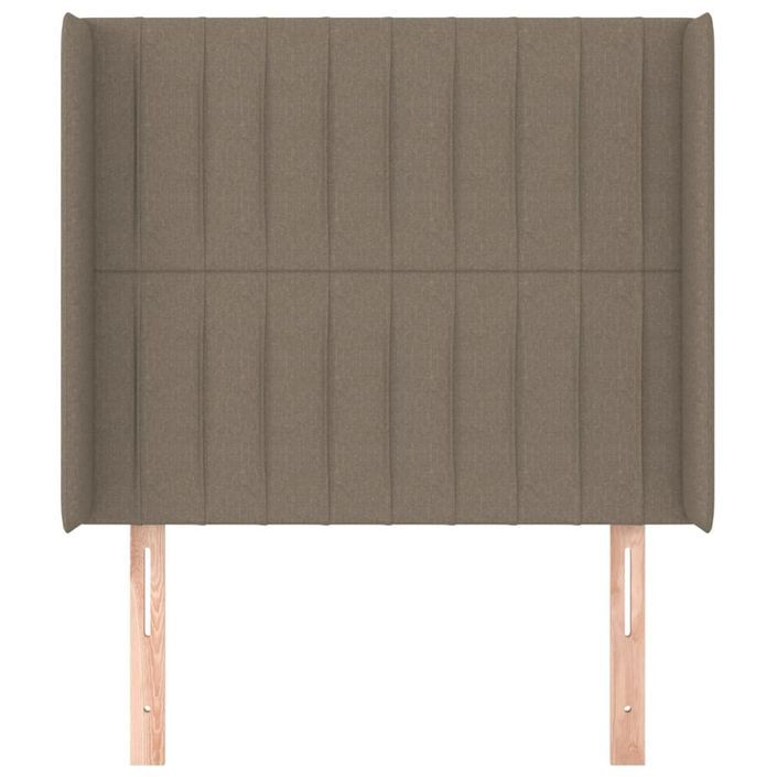 Tête de lit avec oreilles Taupe 83x16x118/128 cm Tissu - Photo n°3