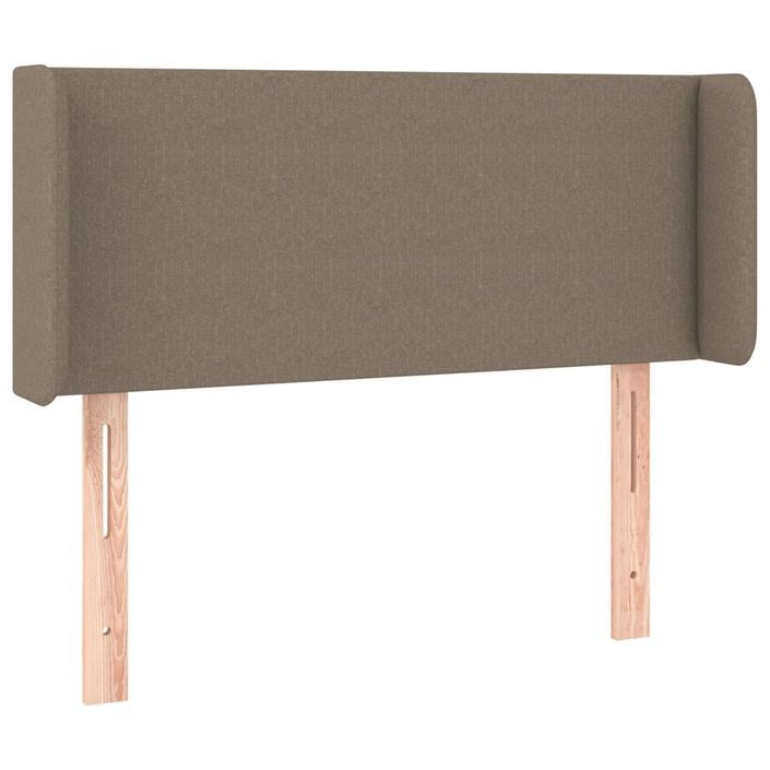 Tête de lit avec oreilles Taupe 83x16x78/88 cm Tissu - Photo n°2