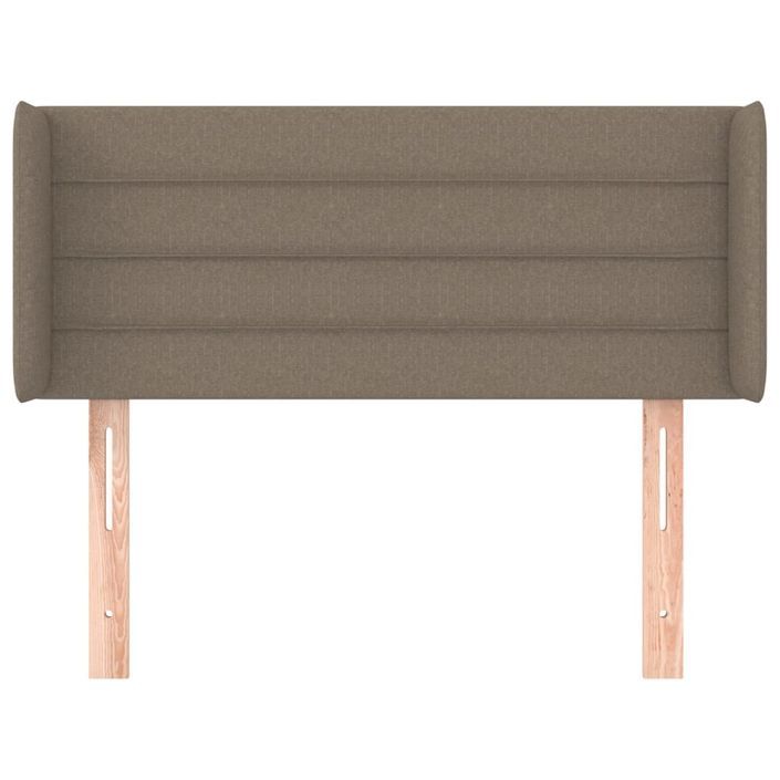 Tête de lit avec oreilles Taupe 83x16x78/88 cm Tissu - Photo n°3