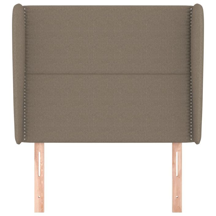 Tête de lit avec oreilles Taupe 83x23x118/128 cm Tissu - Photo n°3