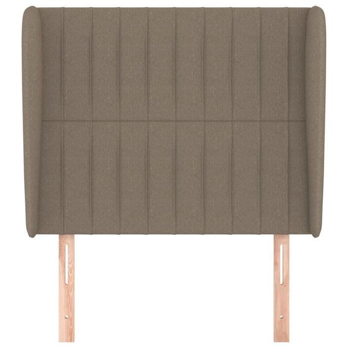 Tête de lit avec oreilles Taupe 83x23x118/128 cm Tissu - Photo n°3