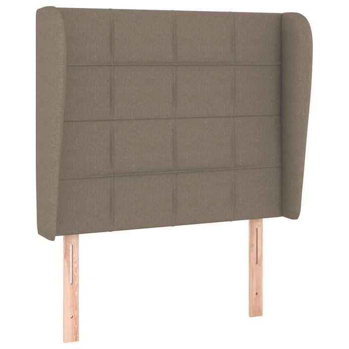 Tête de lit avec oreilles Taupe 93x23x118/128 cm Tissu - Photo n°2