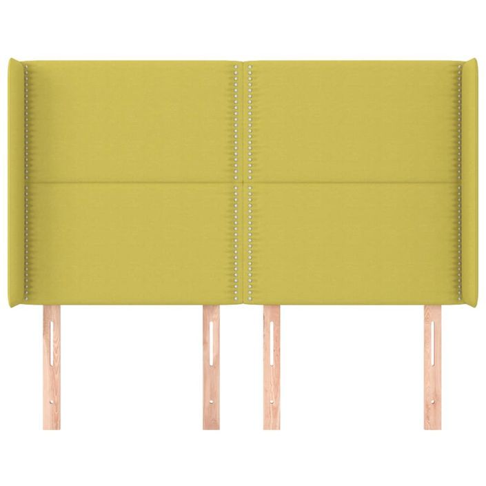 Tête de lit avec oreilles Vert 147x16x118/128 cm Tissu - Photo n°3