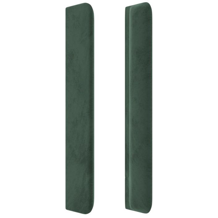 Tête de lit avec oreilles Vert foncé 103x16x118/128 cm Velours - Photo n°4