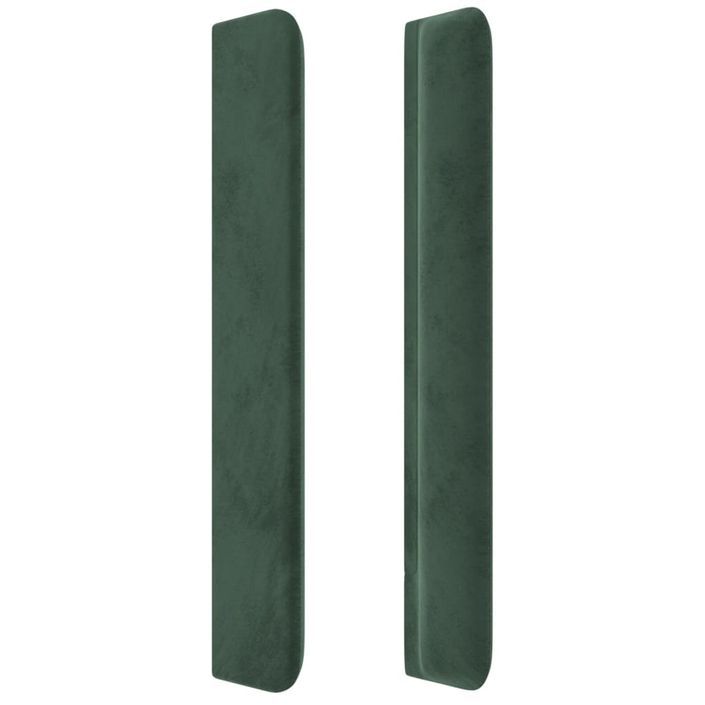 Tête de lit avec oreilles Vert foncé 103x16x118/128 cm Velours - Photo n°4