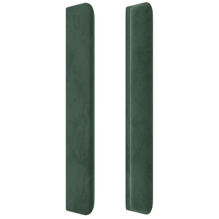 Tête de lit avec oreilles Vert foncé 147x16x118/128 cm Velours - Photo n°4