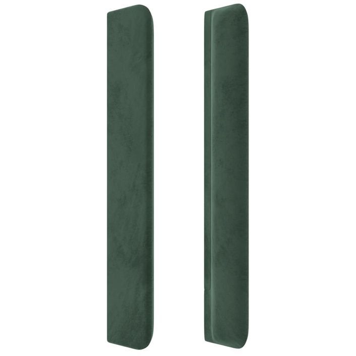 Tête de lit avec oreilles Vert foncé 163x16x118/128 cm Velours - Photo n°4