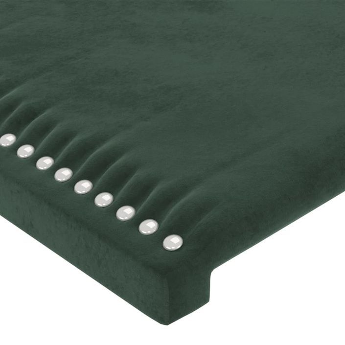 Tête de lit avec oreilles Vert foncé 83x23x118/128 cm Velours - Photo n°5