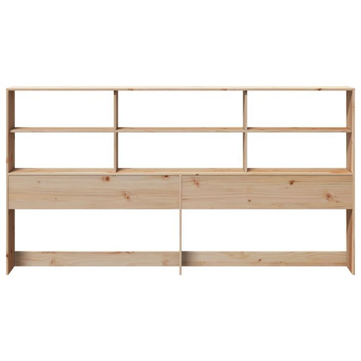 Tête de lit avec rangement 180 cm bois massif de pin - Photo n°4